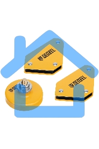 Набор из 2 магнитных сварочных фиксаторов и магнитной клеммы 