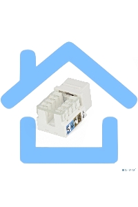 Вставка Keystone Jack Hyperline KJ9-8P8C-C6-90-WH RJ-45(8P8C), категория 6, белая