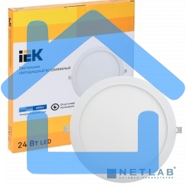 Светильник LED ДВО 1610 24Вт 6500К IP20 круг белый ИЭК LDVO0-1610-1-24-6500-K01