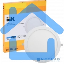 Светильник LED ДВО 1610 24Вт 6500К IP20 круг белый ИЭК LDVO0-1610-1-24-6500-K01