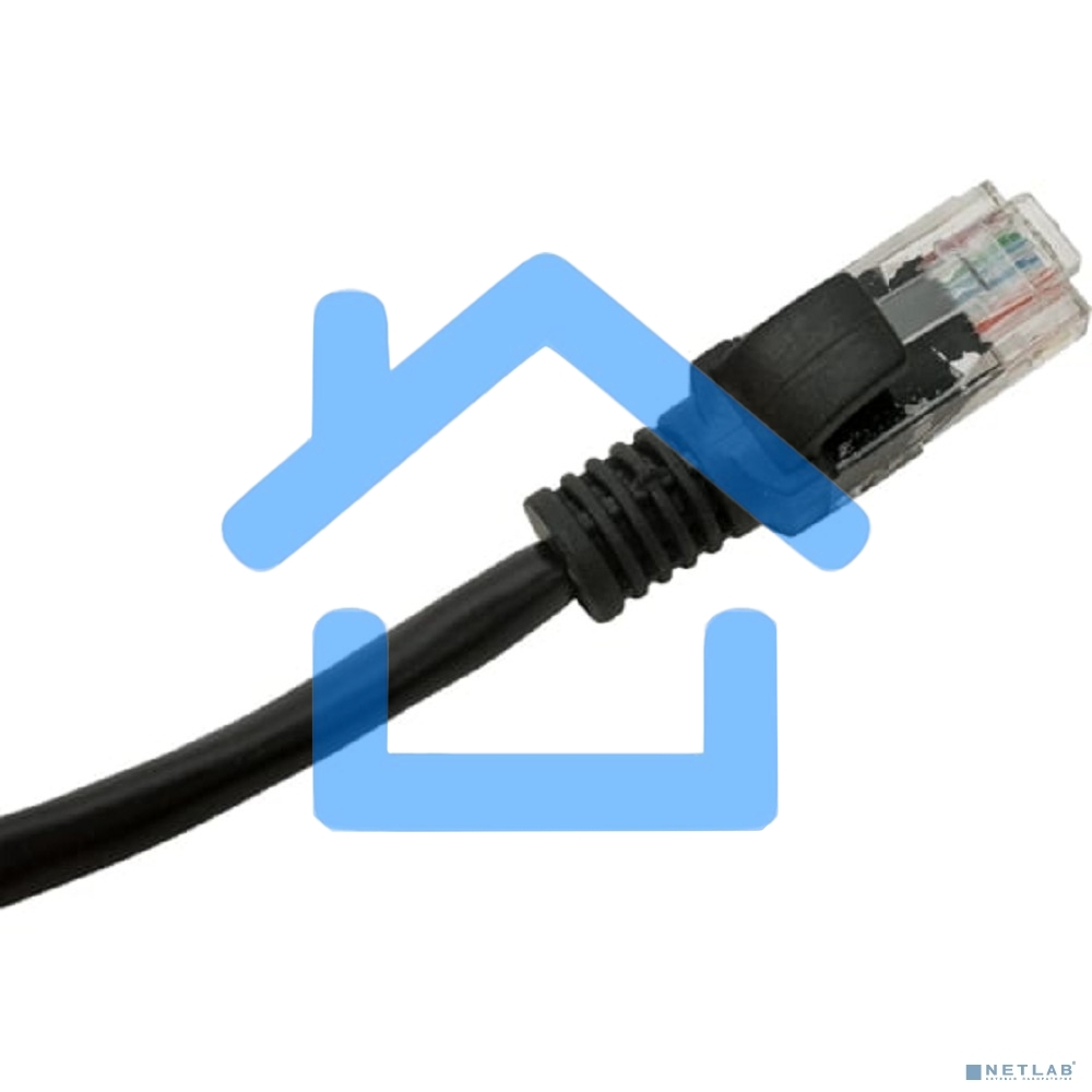 Патч-корд UTP Cablexpert PP12-1.5M/BK кат.5e, 1.5м, литой, многожильный черный