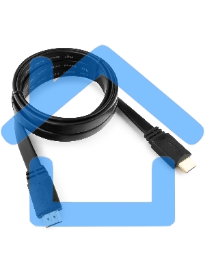 Кабель Cablexpert HDMI CC-HDMI4F-6, 19M/19M, v2.0, медь, позол.разъемы, экран, плоский кабель, 1.8м, черный, пакет