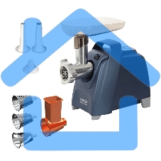 Мясорубка электрическая Аксион М62.03 синий, 2000 Вт
