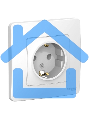 Розетка СП BLANCA 16А 250В без шторок с заземл. бел. SchE BLNRS001011