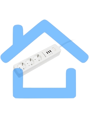 Удлинитель с USB зарядкой Harper UCH-315 белый