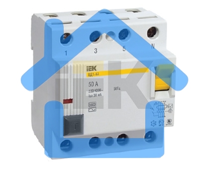 Выключатель дифференциального тока IEK 4п 100A 30mA тип AC ВД1-63 ИЭК MDV10-4-100-030