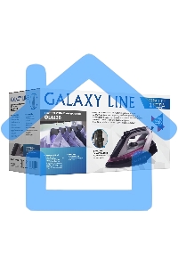 Утюг Galaxy Line GL 6128, фиолетовый с черным, паровой, 2200 Вт, постоянный пар 30 г/мин, паровой удар 140 г/мин, функции: самоочистка, антикапля, антинакипь, функция увлажнения, вертикальное отпаривание, защита от перегрева, индикатор нагрева, керамическ