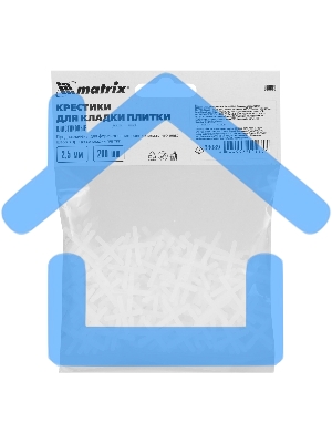 Крестики Matrix, 2,5 мм, для кладки плитки, 200 шт.