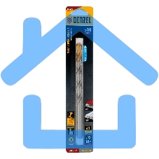 Сверло спиральное по металлу Denzel 10 х 184 мм, Р6М5, Golden Tip, удлиненное