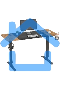 Стол Cactus CS-EDL-BAWD столешница МДФ черный дуб антик, каркас черный