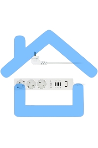 Удлинитель с USB зарядкой Harper UCH-315 белый