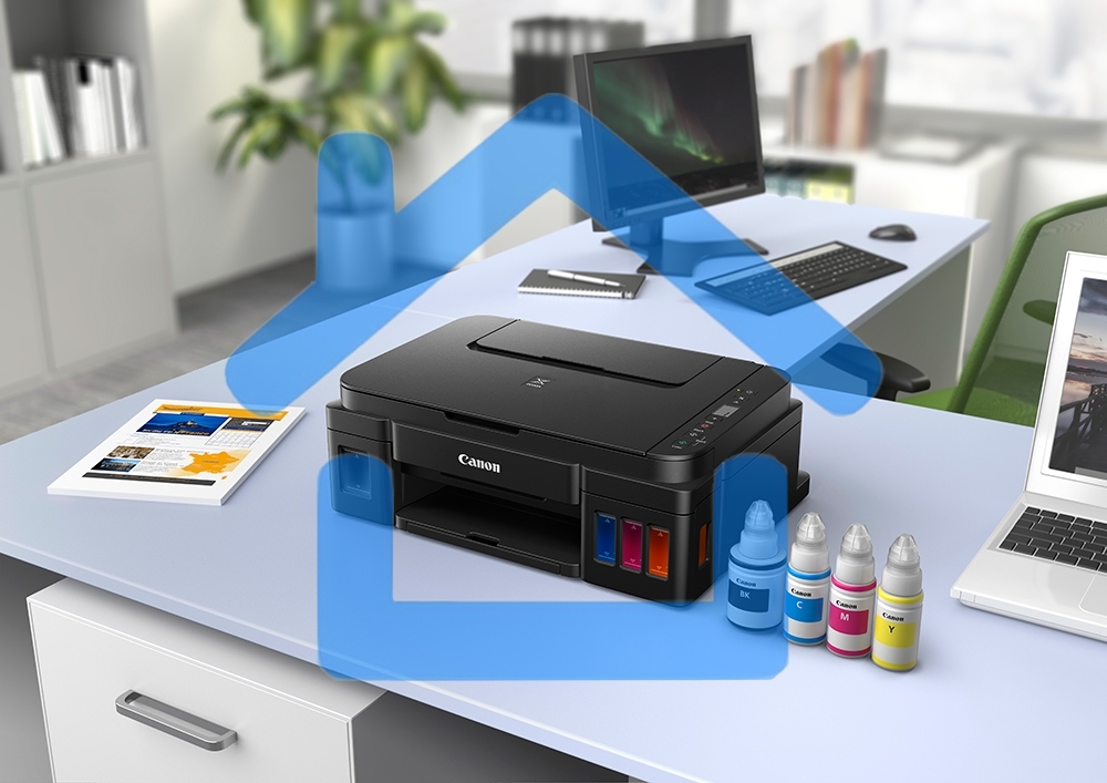 МФУ струйное Canon PIXMA G2410 (2313C009), A4, цветной, печ. 8.8 стр/мин (ч/б) 5 стр/мин (цвет), скан. до 19 стр/мин., 1200 x 4800 dpi (принтер) 1200x600dpi (сканер), USB