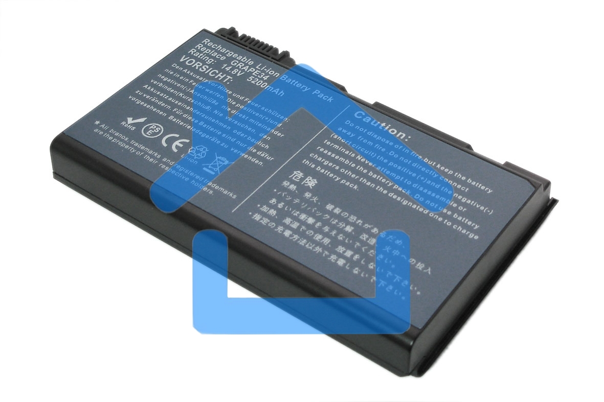 Аккумуляторная батарея для ноутбука Acer Extensa 5200 5600 TM 5300 5700 14.4V 5200mAh OEM черный