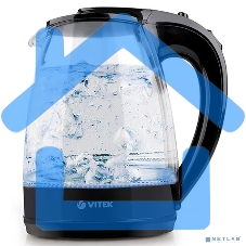 Чайник электрический Vitek VT-1122 TR бесцветное стекло (стекло, 1,7 л, 2200 Вт)