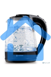 Чайник электрический Vitek VT-1122 TR бесцветное стекло (стекло, 1,7 л, 2200 Вт)
