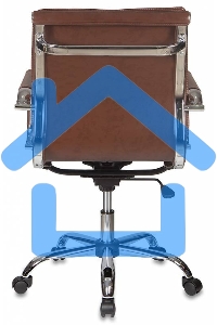 Кресло руководителя Бюрократ CH-993-Low/Brown коричневый, низкая спинка, искусственная кожа, крестовина хромированная