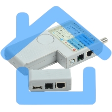 Тестер для витой пары ITK 4в1 RJ45/RJ11/BNC/USB с элем. пит.
