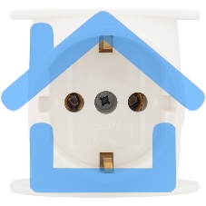 Набор тройников электрических универсальных Rexant 16 А, одно гнездо с заземлением, белый (2 шт./уп.)