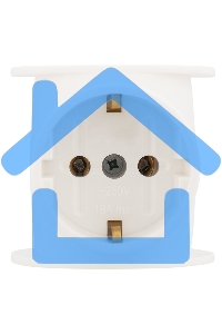 Набор тройников электрических универсальных Rexant 16 А, одно гнездо с заземлением, белый (2 шт./уп.)