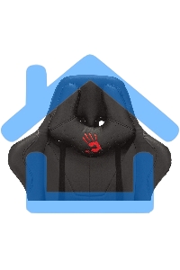 Кресло игровое A4Tech Bloody GC-500, черный, эко.кожа, крестовина пластик