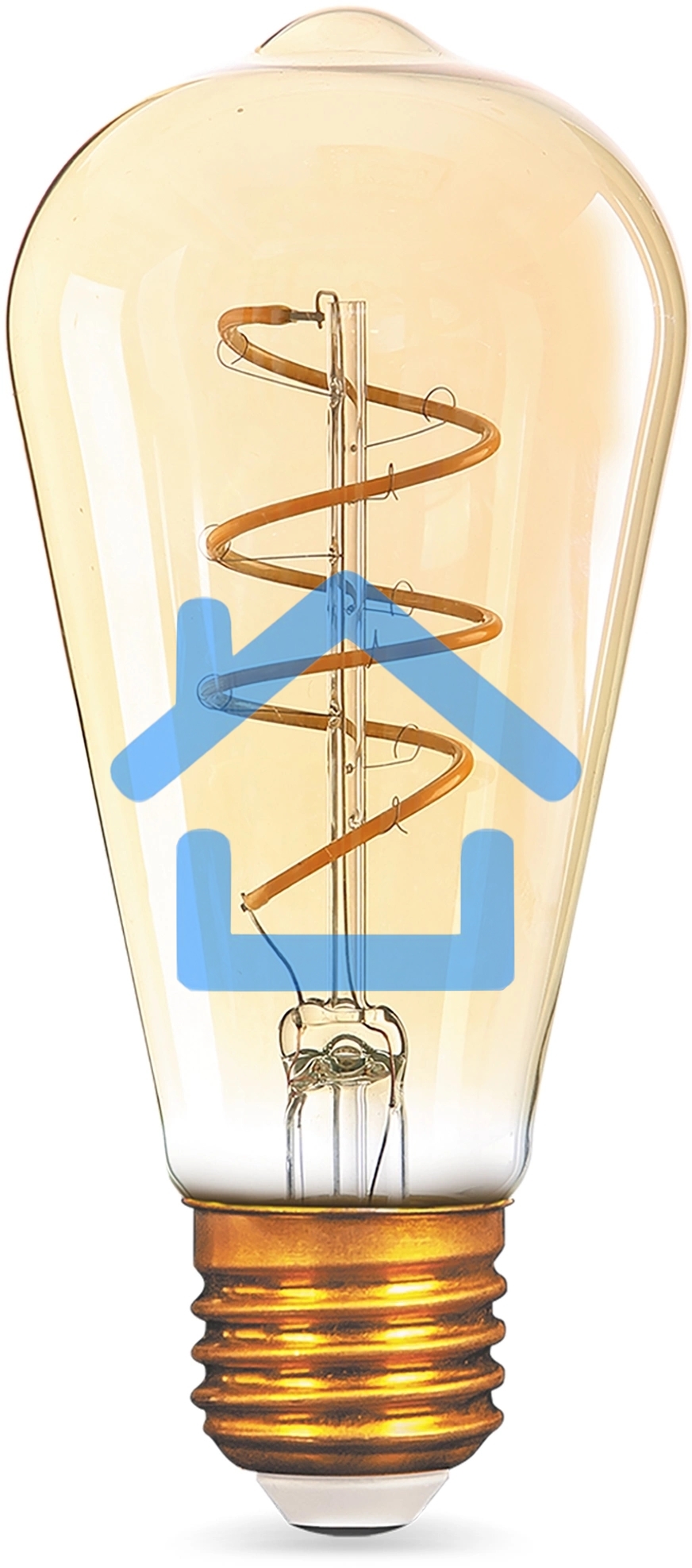 Лампа филам. Gauss Filament ST64 6Вт цок.:E27 эдисон 220B св.свеч.белый теп. (упак.:10шт) (157802006)