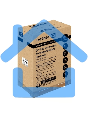 Источник бесперебойного питания On-line ExeGate PowerExpert TL-575-6kVA.240V.LCD.AVR.T.USB.RS232.SNMP 6000VA/6000W, On-Line, PF=1, LCD, клеммы, RS232, USB, SNMP-slot, встроенные батареи 12V 7.2Ah -20шт, возможность подключения до 4 внешних батарейных блок