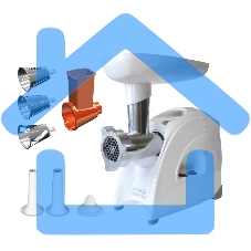 Мясорубка электрическая Аксион М641.03 белый, 2000 Вт, до 3 кг/мин