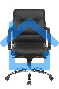 Кресло руководителя Бюрократ T-9927SL-LOW/BLACK черный, кожа, низкая спинка, крестовина хром