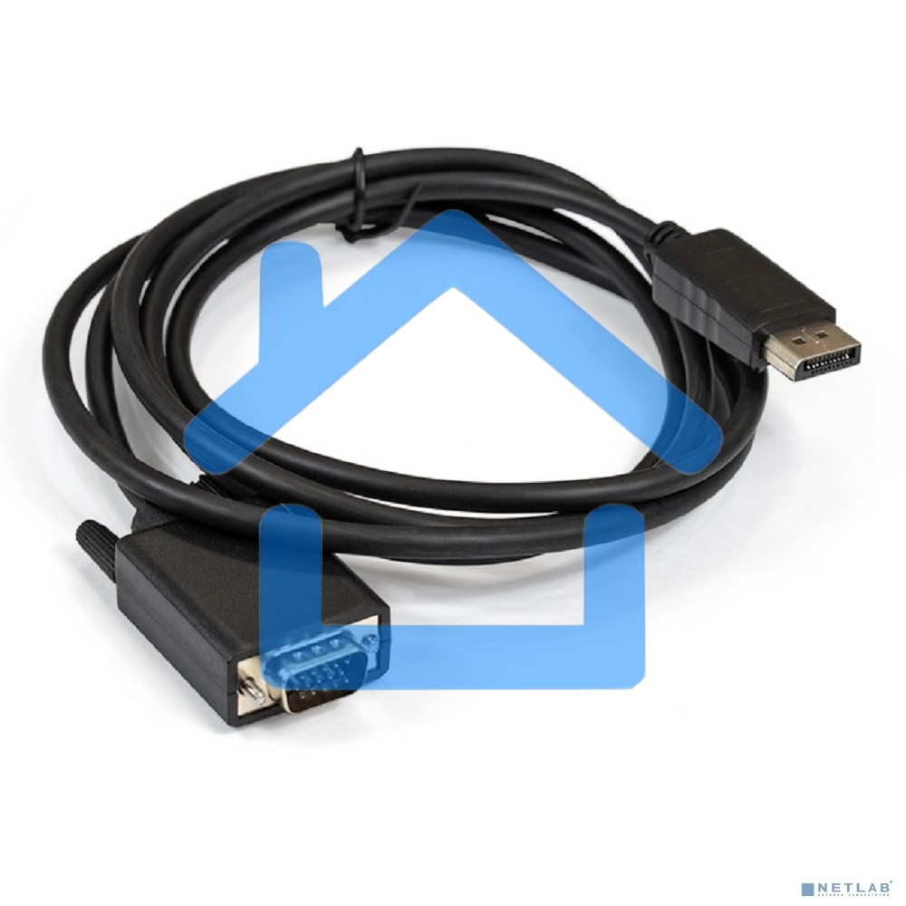 Кабель ExeGate EX284914RUS DisplayPort-VGA ExeGate EX-CC-DPM-VGAM-1.8 (20M/15M, 1,8м, экран)