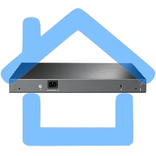 Коммутатор TP-Link 24-port Gigabit Managed PoE switch with 4 10G SFP+ ports, support 802.3af/at PoE, 1 console port, 19-inch rack mount, support L2/L2+ features.