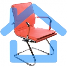 Кресло компьютерное Бюрократ CH-993-Low-V/Red красный, низкая спинка, искусственная кожа