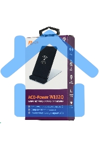 Беспроводное зарядное устройство ACD-W102Q-F1B 10Вт, беспроводная Qi, 2-катушки с QC, 5В/2А ~ 9В/1,8А RTL