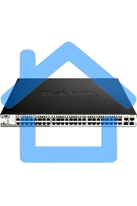 Настраиваемый коммутатор D-Link DGS-1210-52MPP/E2A PROJ WebSmart с 48 портами 10/100/1000Base-T и 4 портами 1000Base-X SFP (порты 1-48 с поддержкой PoE 802.3af/802.3at (30 Вт), PoE-бюджет 740 Вт)