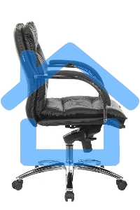 Кресло руководителя Бюрократ T-9927SL-LOW/BLACK черный, кожа, низкая спинка, крестовина хром