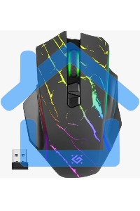 Мышь беспроводная Defender Uran GM-503 черный, 3200 dpi, радиоканал, USB, кнопки - 8