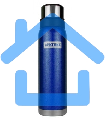 Термос бытовой, вакуумный (для напитков), 900 мл, Арктика 106-900 (синий) (уп-ка 6шт)