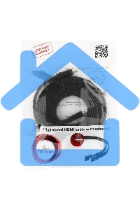 Кабель Cablexpert HDMI CC-HDMI4F-10, 19M/19M, v2.0, медь, позол.разъемы, экран, плоский кабель, 3м, черный, пакет