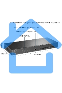 Коммутатор Fully managed switch with full 8-port 10G fiber ports and 160 Gbps switching capacity
