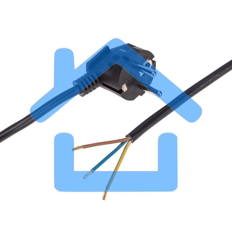 Шнур электрический с вилкой ПВС 3х1,0 мм2 1,5м черный Rexant