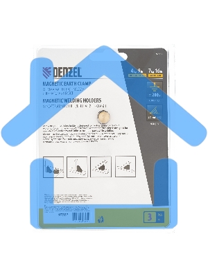 Набор из 2 магнитных сварочных фиксаторов и магнитной клеммы 