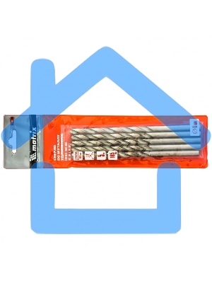 Сверло по металлу Matrix, 8,0 х 165 мм, полированное, удл., HSS, 5 шт. цил. хв.