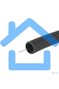 Труба гофрированная ПНД d25мм с протяж. черный (уп.50м) ДКС 71725