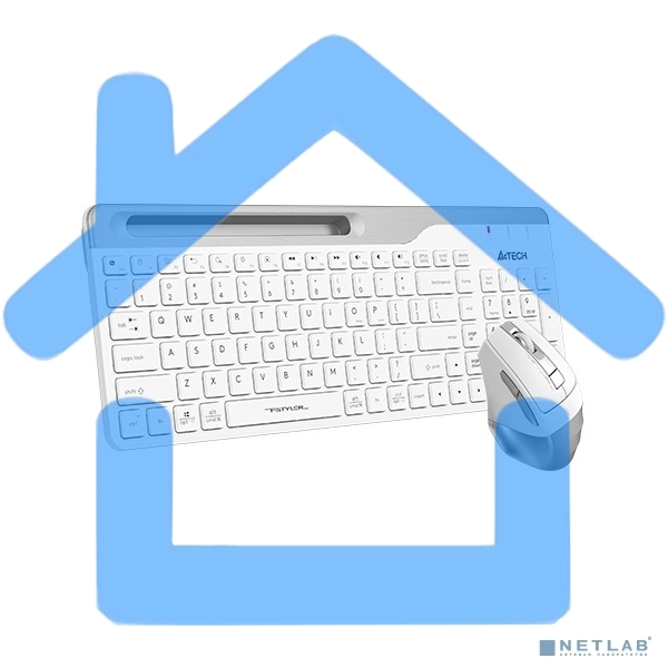 Клавиатура + мышь A4Tech Fstyler FB2535C клав:белый/серый мышь:белый/серый USB беспроводная Bluetooth/Радио slim