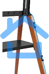 Подставка для телевизора Cactus CS-ST3645BKWN черный/орех 43