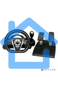 Игровой руль Dialog GW-235VR GranTourismo- вибро, 2педали+рычаг, PC USB/PS4&3/XB1&360/Android/Switch