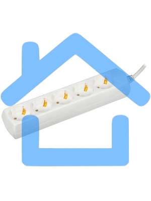 Удлинитель 5х3м с заземл. 10А 250В У05 GENERICA 2P+PE 3х1кв.мм IEK WYP10-10-05-03-Z-G