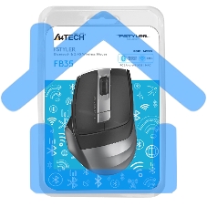 Мышь беспроводная A4Tech Fstyler FB35 серый, 2000 dpi, радиоканал, Bluetooth, USB, кнопки - 6