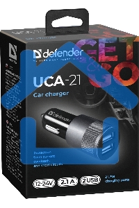 Зарядное устройство для авто Defender UCA-21 5V 2.1A