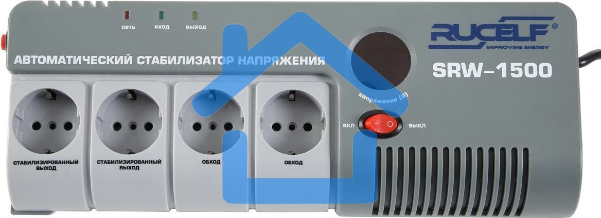 Стабилизатор напряжения Rucelf SRW-1500-D 1.5кВА однофазный белый