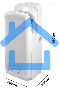 Сушилка для рук Puff 8878UF 2000Вт белый